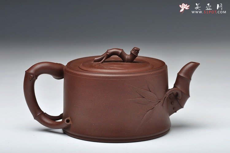 紫砂壶图片：方圆堂实力派 许嘉年 全手一段竹 - 美壶网