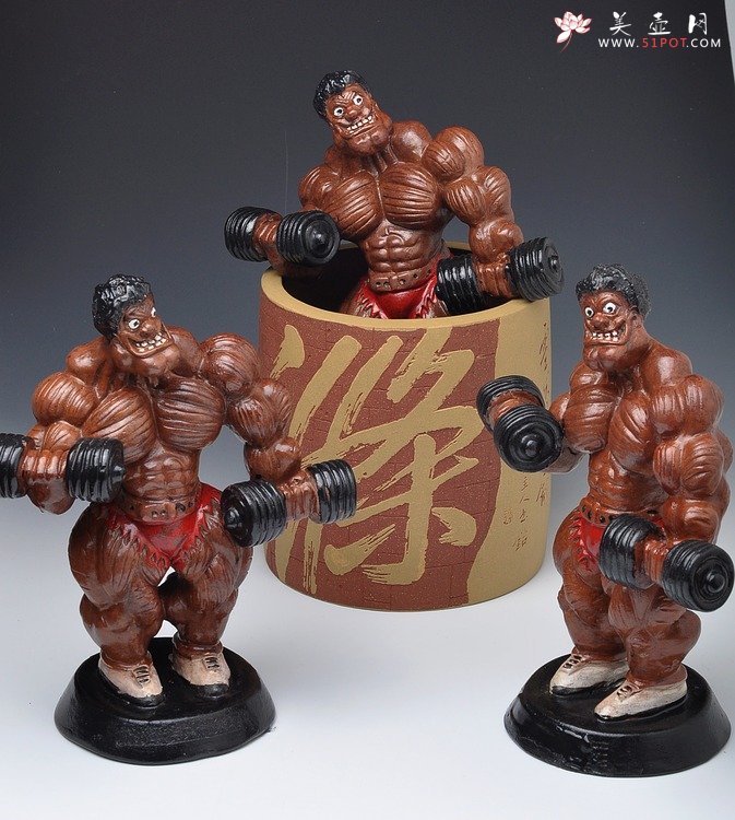 紫砂壶图片：肌肉男 早期为苏州劲与美定做 动感 - 美壶网