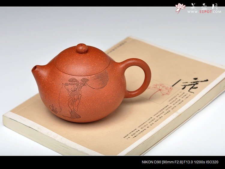 紫砂壶图片：笑靥如花 千里共婵娟 Q版文旦 娇小可爱 - 美壶网