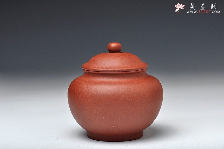 紫砂壶图片：全手茶叶罐 饱满敦厚 年终双节特惠 优质青水泥 - 美壶网