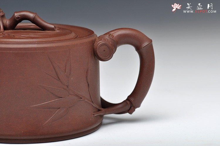 紫砂壶图片：方圆堂实力派 许嘉年 全手一段竹 - 美壶网
