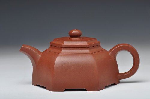 许学军紫砂壶 古雅上流  许学军全手新品 顺六方 线条刚劲 原矿底槽清