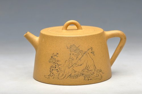 邵家俊紫砂壶 国助和石装饰 摹古 老味 全手芝亭井栏 本山绿泥