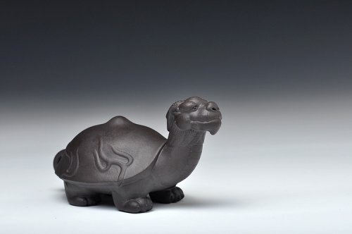 王健紫砂壶 长寿王者 送礼自用好玩茶宠 龟龙 原矿黑泥