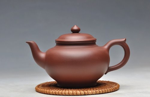于洪霞紫砂壶 泥色优雅 经典传承 顾派风格 紫泥全手笑樱 原矿紫泥