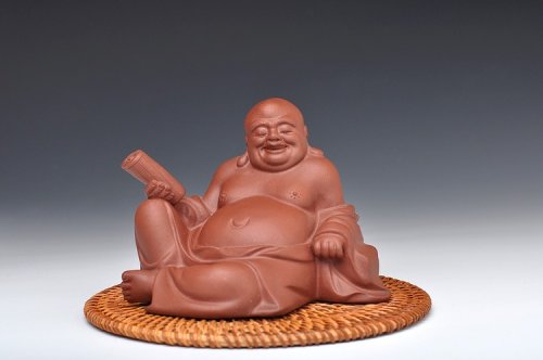 王健紫砂壶 神思 经书罗汉 惟妙惟肖 原矿清水泥