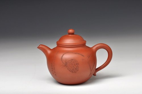 曲峰紫砂壶 莲蓬鸟之秋水 婉约风韵 亭亭玉立 原矿清水泥