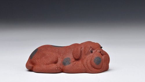 美壶定制紫砂壶 沙皮狗 栩栩如生 原矿清水泥