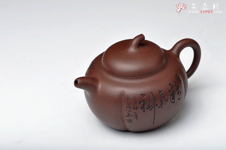 紫砂壶图片：饱满可爱 瓜壶 精气神 送礼佳品 - 美壶网