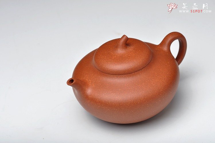 紫砂壶图片：饱满可人 实用 全手玉梨 桂花砂料 - 美壶网