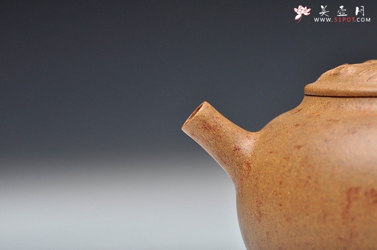 紫砂壶图片：砂美 型美  全手贡珠 蔡岩峰新作 炮管一捺底 - 美壶网