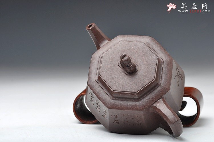 紫砂壶图片：史金妹最新全手力作 大气方刚 威震八方 李昌鸿大师装饰 - 美壶网