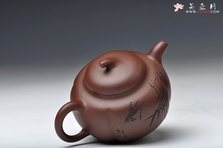 紫砂壶图片：饱满可爱 瓜壶 精气神 送礼佳品 - 美壶网