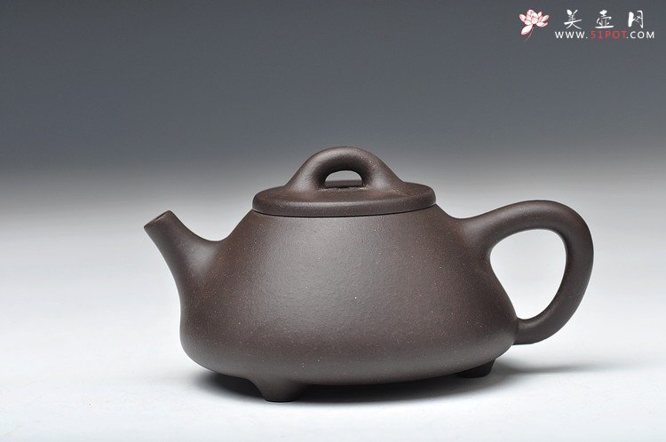 紫砂壶图片：精品厂黑料  好玩的小子冶石瓢 实用 - 美壶网
