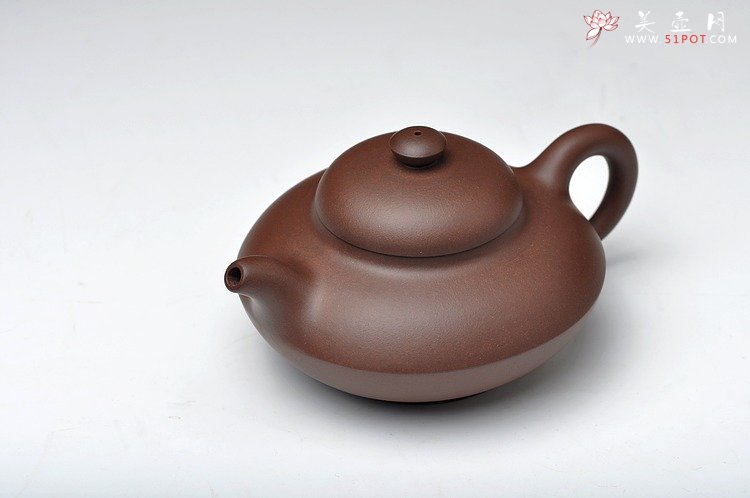 紫砂壶图片：全手工折肩合欢 有难度的 优质老拼紫 - 美壶网