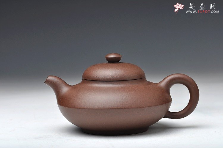紫砂壶图片：全手工折肩合欢 有难度的 优质老拼紫 - 美壶网
