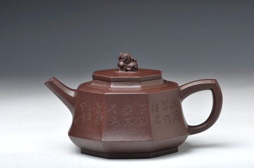 史金妹紫砂壶 史金妹最新全手力作 大气方刚 威震八方 李昌鸿大师装饰 原矿紫泥