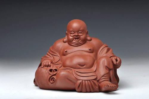 范泉明紫砂壶 栩栩如生 生动形象 坐罗汉 原矿清水泥