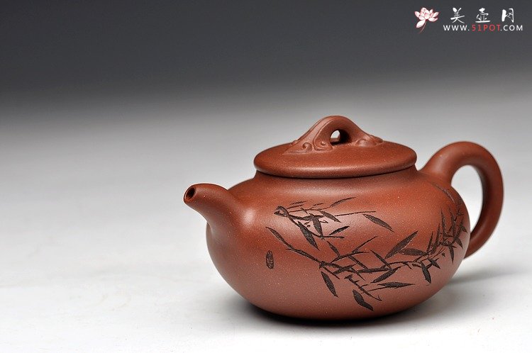 紫砂壶图片：老清水 清韵 随意的竹 颇有玩味 仅1件 - 美壶网