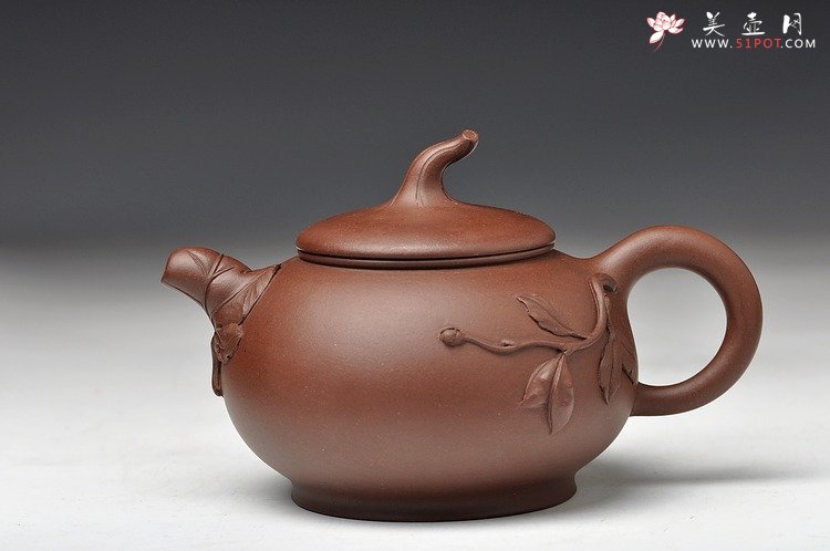 紫砂壶图片：大品花货 韵味十足 得福 王银芳爱徒 - 美壶网