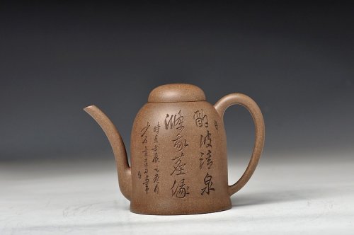 范磊紫砂壶 高振宇风格 全手禅曲 清秀俊雅 张听刚装饰 青灰泥