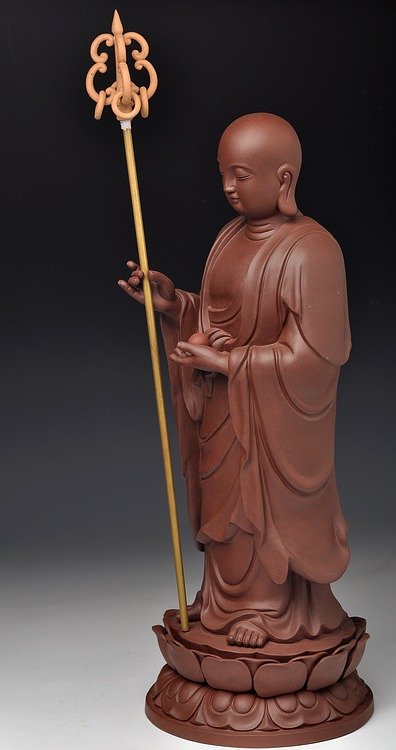 美壶定制紫砂壶 地藏菩萨 精品佳作 端庄 原矿紫泥