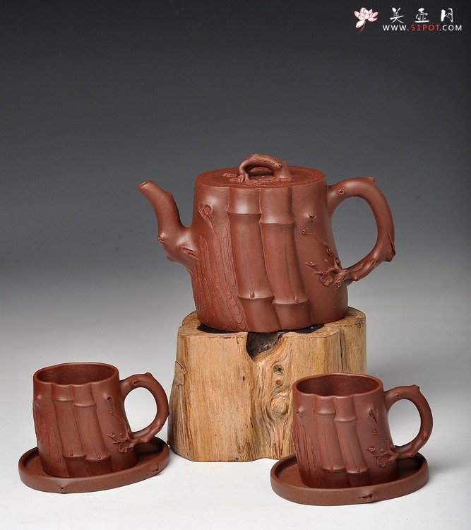 紫砂壶图片：全手三友套壶 精品之作 气宇轩昂 正能量o(∩_∩)o  - 美壶网