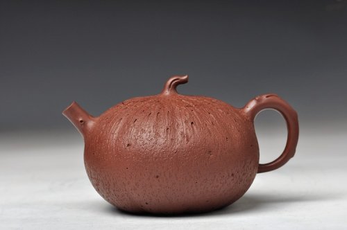 蔡岩峰紫砂壶 蔡岩峰经典作品 古拙中透灵气 全手工大橘瓜  原矿底槽清