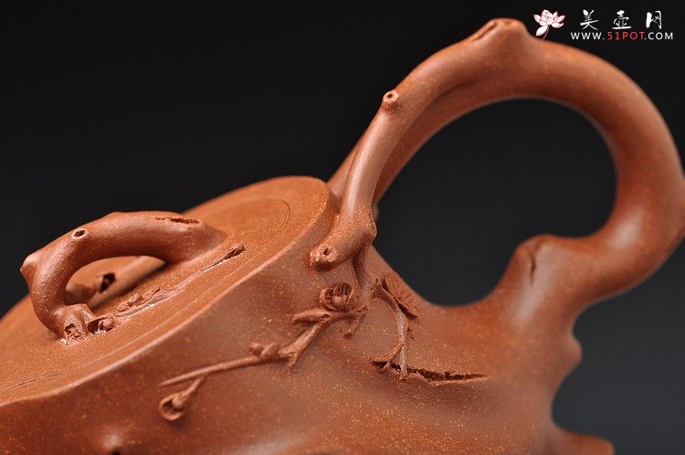 紫砂壶图片：气韵灵动 精品小花货 立体梅花惊艳 全手小喜上眉梢 - 美壶网