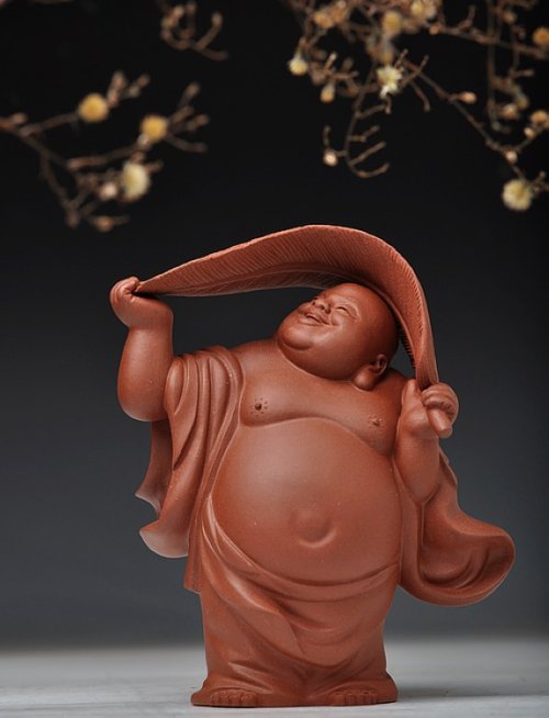 王健紫砂壶 形神兼备 精品 芭蕉罗汉 原矿清水泥