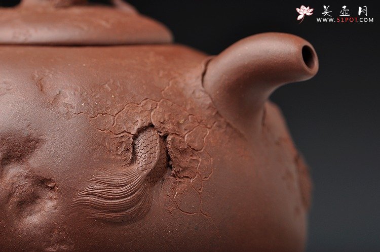 紫砂壶图片：孙金立 全手龙行龚春 精品代表作 丛林系列 - 美壶网