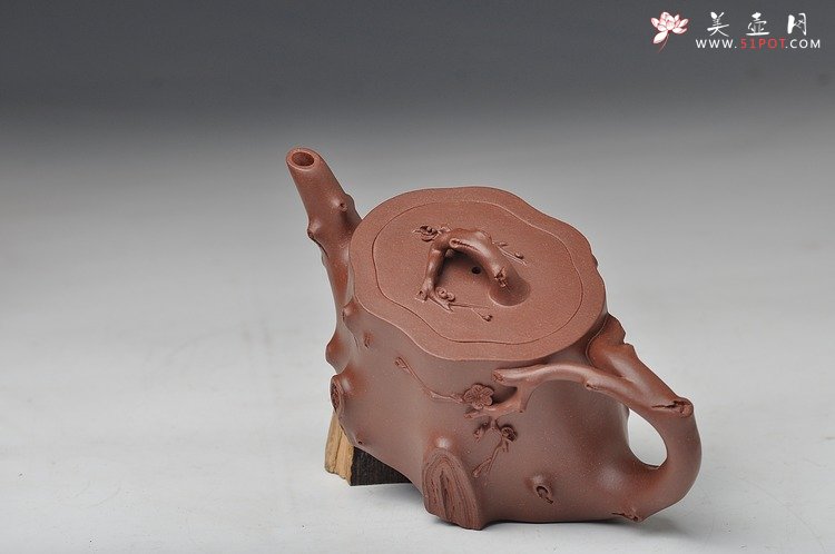 紫砂壶图片：苍劲之意 古拙之风 杀茶利器 全手小梅桩 - 美壶网