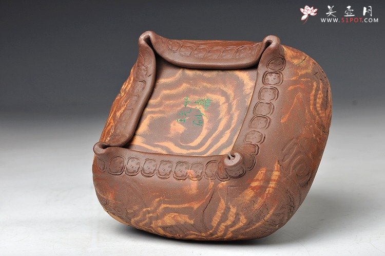 紫砂壶图片：全手作品 文房雅玩之养心水洗 笔洗 造型古拙 - 美壶网