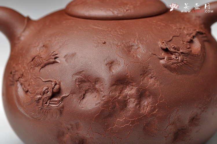 紫砂壶图片：孙金立 全手龙行龚春 精品代表作 丛林系列 - 美壶网