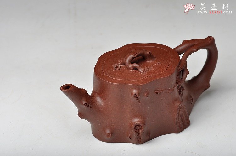 紫砂壶图片：苍劲之意 古拙之风 杀茶利器 全手小梅桩 - 美壶网