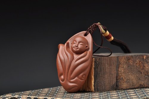 美壶定制紫砂壶 紫砂精品手把件 传神 原矿紫泥