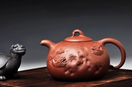 孙金立紫砂壶 孙金立 全手龙行龚春 精品代表作 丛林系列 原矿紫泥