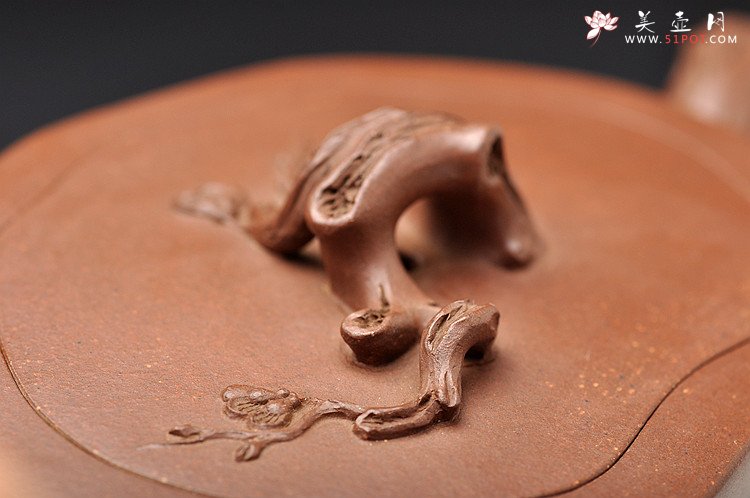 紫砂壶图片：花器实力派  老辣劲道 铮铮铁骨 精品全手梅桩 - 美壶网