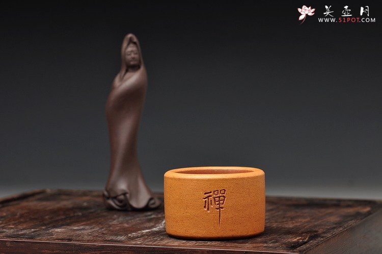 紫砂壶图片：扳指杯 拈花微笑 腊梅玉洁 - 美壶网