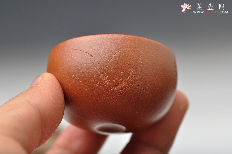 紫砂壶图片：最新作品 降坡泥 迷你围棋杯 娇小 功夫茶 - 美壶网