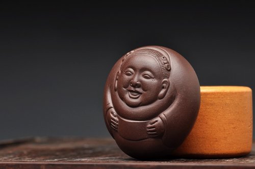 美壶定制紫砂壶 手把件之和气致祥 细腻好玩 原矿紫泥