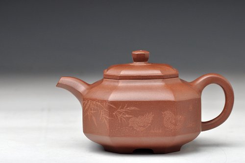 史金妹紫砂壶 方器经典之作 实力体现 全手八方侧角 国大师李昌鸿装饰 原矿清水泥