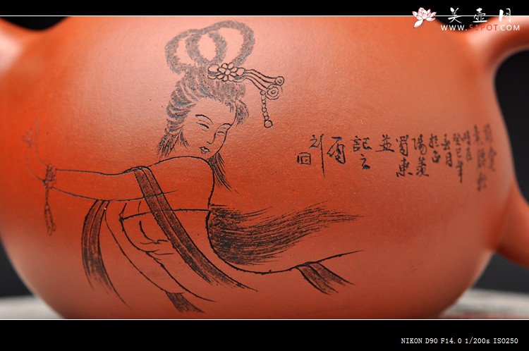 紫砂壶图片：谁赏素腰轻o(∩_∩)o  红泥西施 韵味十足 - 美壶网