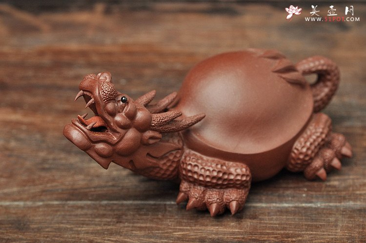 紫砂壶图片：精品龙龟茶宠 - 美壶网