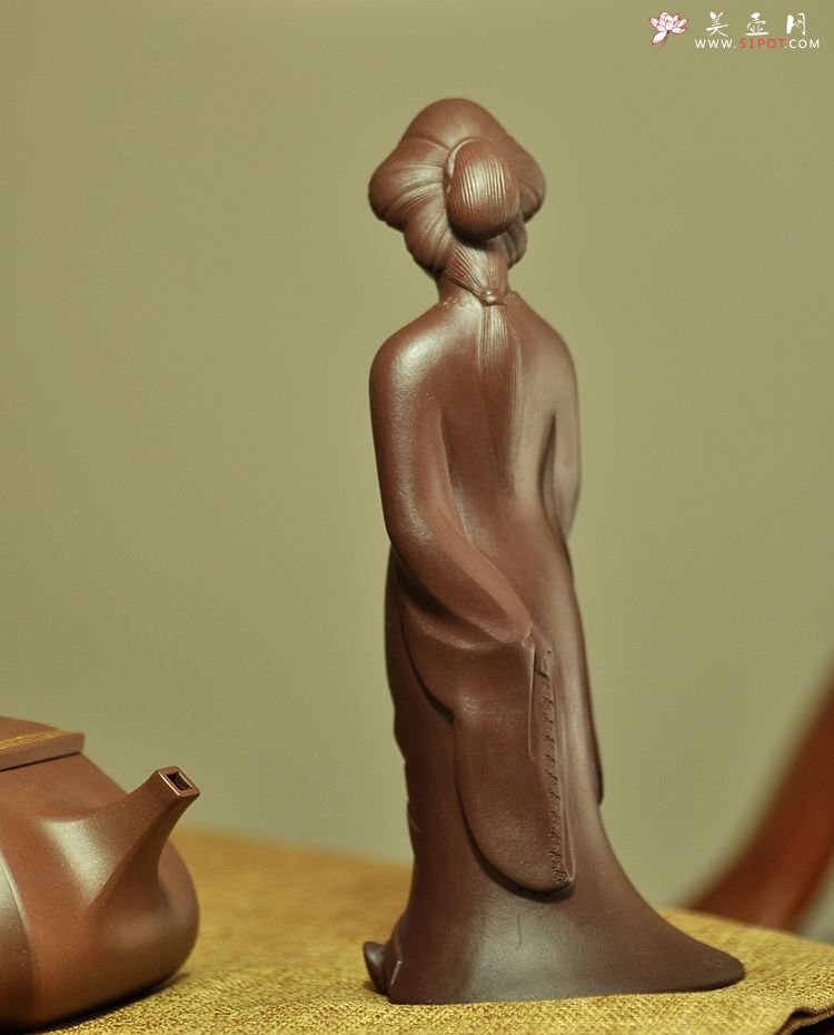 紫砂壶图片：温文尔雅 落落大方 才女 栩栩如生  做工精致 - 美壶网