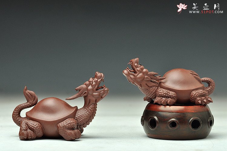 紫砂壶图片：精品龙龟茶宠 - 美壶网