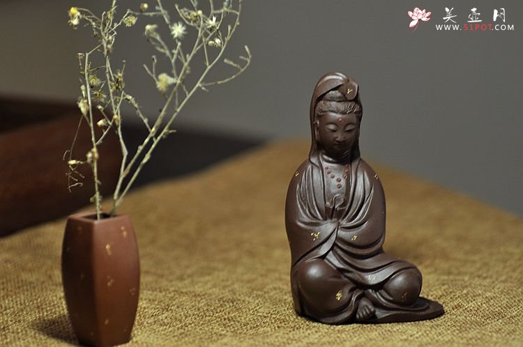 紫砂壶图片：慈悲祥和   坐观音 - 美壶网