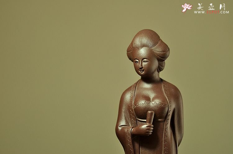 紫砂壶图片：温文尔雅 落落大方 才女 栩栩如生  做工精致 - 美壶网