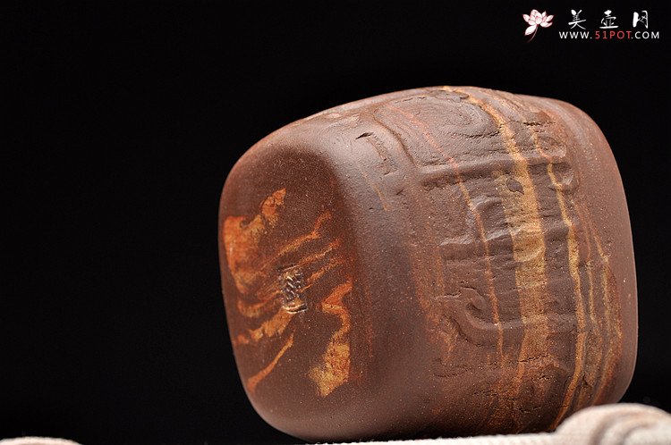 紫砂壶图片：美壶网专属定做 一家亲 古朴汉韵杯 全手工紫砂魅力 - 美壶网