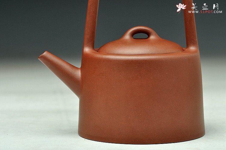 紫砂壶图片：顶级老料 挺拔俊秀 全手曼生提梁 仅此一件不接受定做 - 美壶网